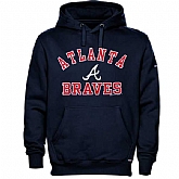 Men's Atlanta Braves Stitches Fastball Fleece Pullover Hoodie-Navy Blue,baseball caps,new era cap wholesale,wholesale hats